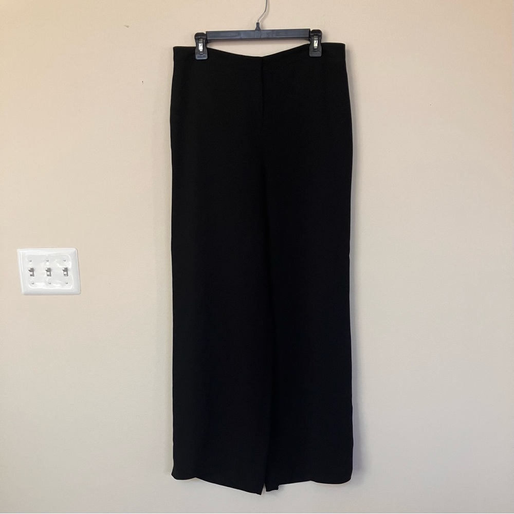 BCBGMaxAzria Black Wide-Leg Trousers Size 12 | Office - Academia